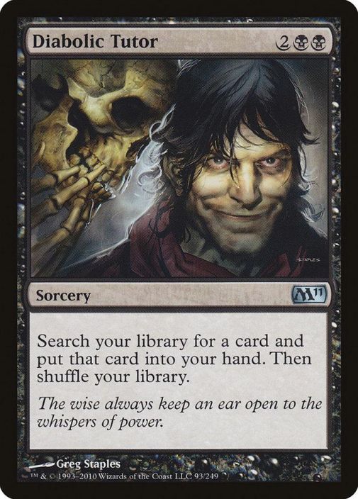 Diabolic Tutor 93/249 EX Kunto: Exellent