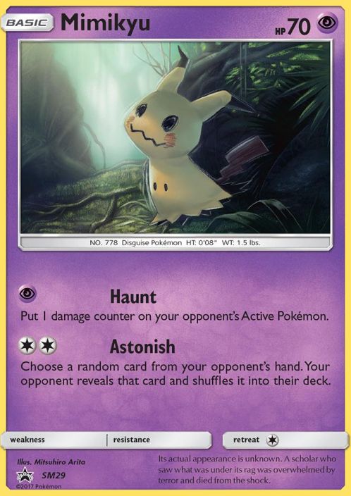 Mimikyu SM29 Sun &amp; Moon Promos PSA 53373423