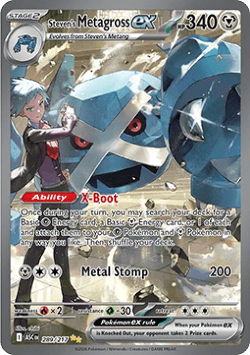 Steven's Metagross ex 289/217 Kunto: Near Mint