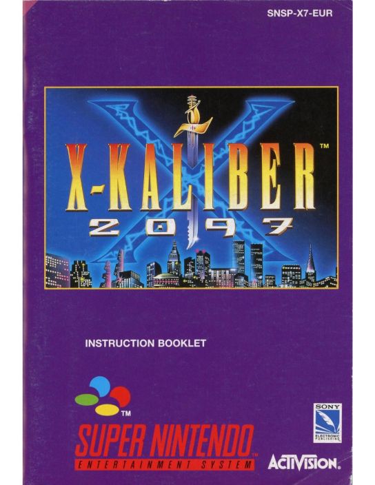 X-Kaliber 2097 Instruction Booklet
