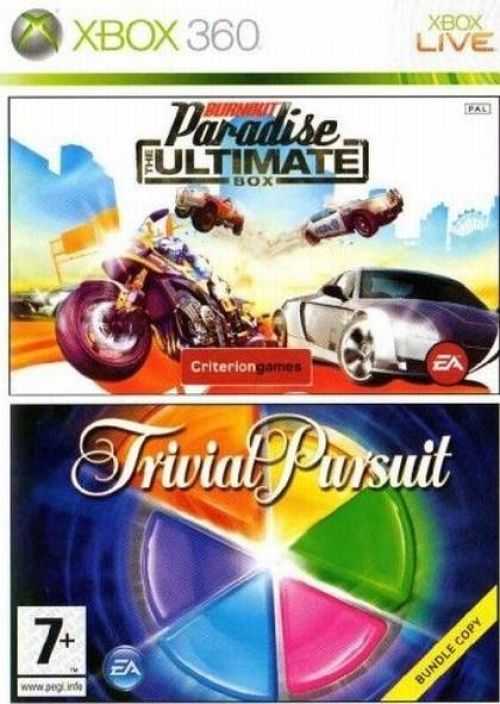 Burnout Paradise Ultimate &amp; Trivial Pursuit kaytetty XBOX 360