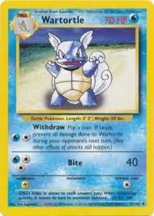 Wartortle 42/102 Kunto: EX