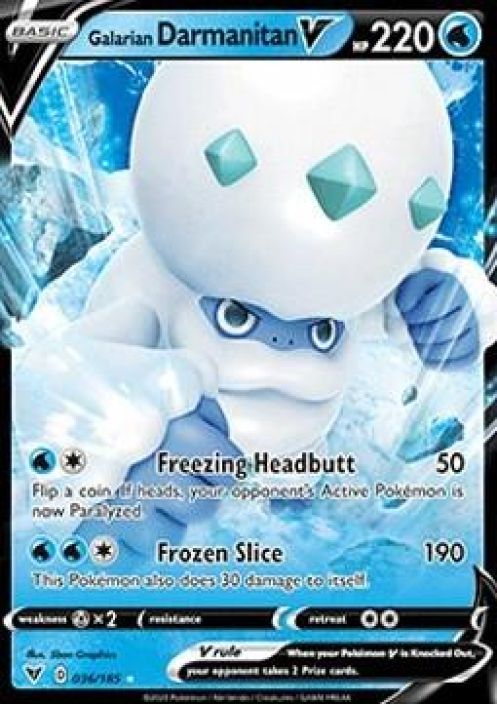 galarian darmanitan v 036/185 kunto:near mint