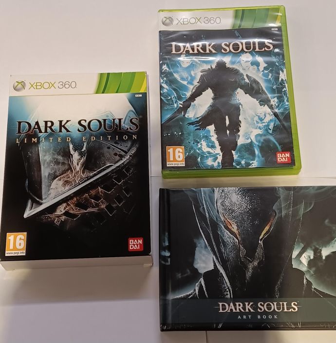 Dark Souls Limited Edition Kaytetty XBOX 360 Omassa Pahvikotelossaan Sisaltaa Pelin omissa kansissaan