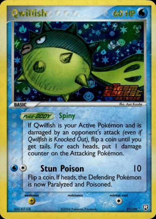 Qwillfish 27/109 Holo Stamped PL Kunto: Played