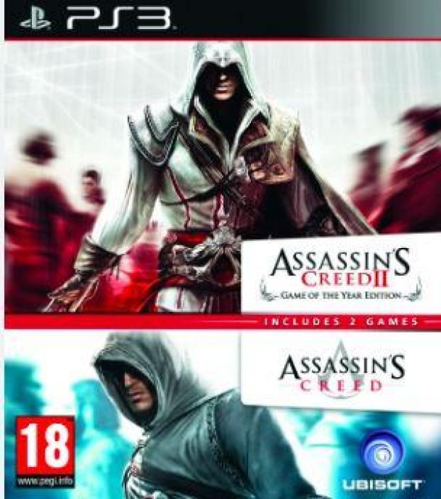 Assassin's Creed 2 Game of the Year + Assassin´s Creed 1 kaytetty PS3