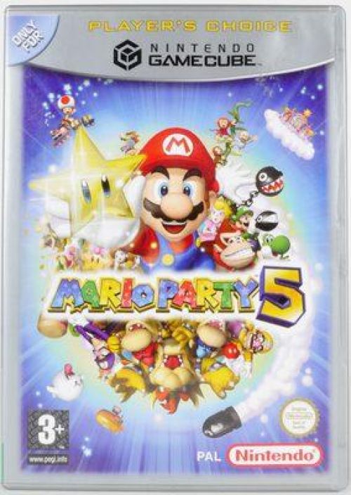 Mario Party 5 (Player's Choice) CIB Manuaali mintissa ja Nintendon mainoslehtinen vuodelta 2004