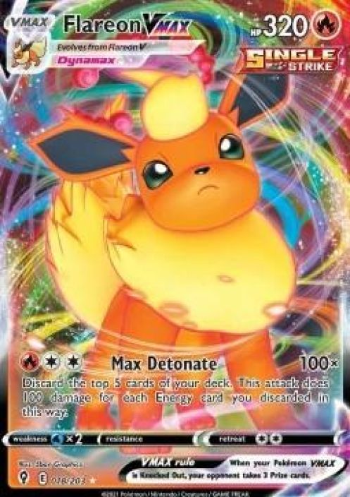 Flareon VMAX 018/203 Kunto: Near Mint