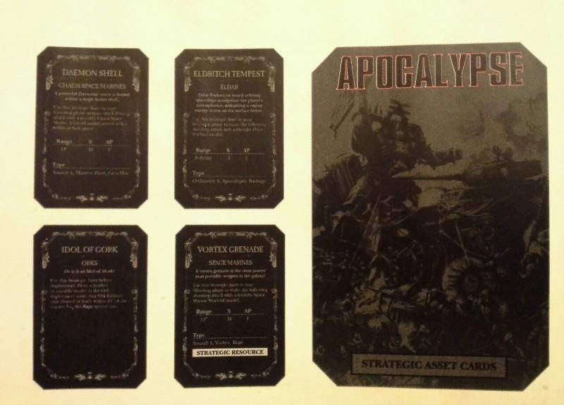 Warhammer 40,000 Apocalypse -Strategic Asset Cards