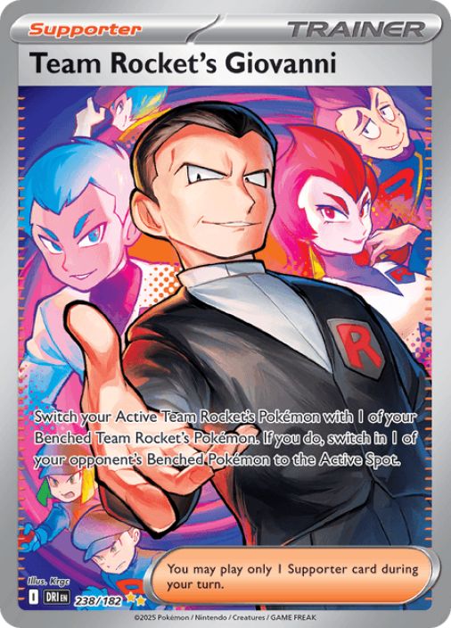 Team Rocket's Giovanni 238/182 Kunto: Excellent