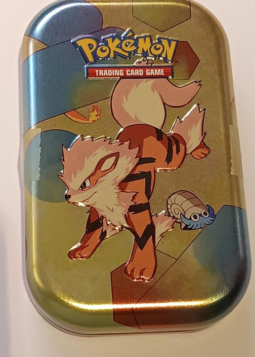 Pokemon Arcanine mini tina Sisaltaa: Gen 3 Starters Mini Tinan 1 Exeggutor V 1 ex tai V kortti 10 Holo