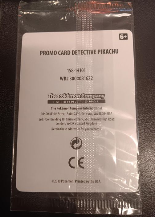 Detective Pikachu SM190 Sealed Stamped Holo Promo tuotekuva 1
