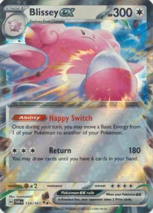 Blissey ex 134/167 Kunto: Excellent