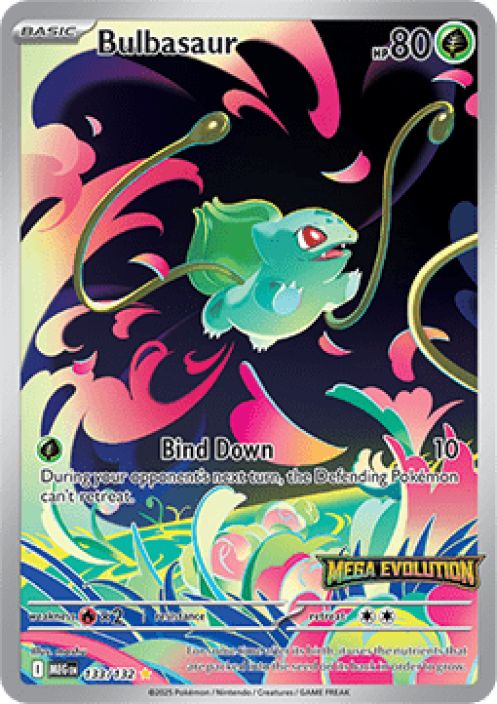 Bulbasaur 133/132 Mega Evolution NM Kunto: Near Mint Alkuperaisessa muovissa