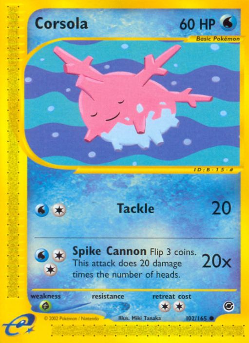 Corsola 102/165 Kunto: NM