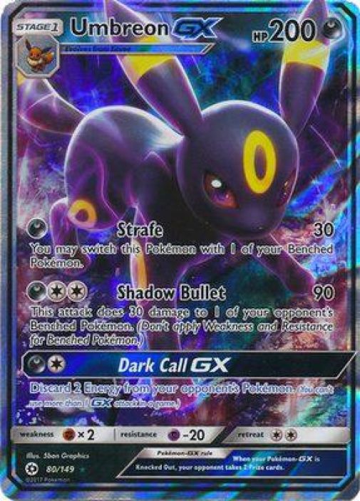 Umbreon GX 80/149 Kunto: Light Played