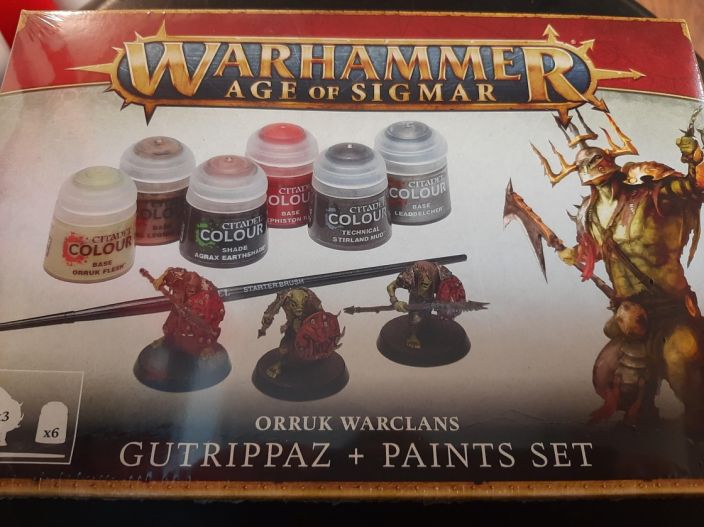 warhammer age of Sigmar Orruk Warclans GUTRIPPAZ + Paints set