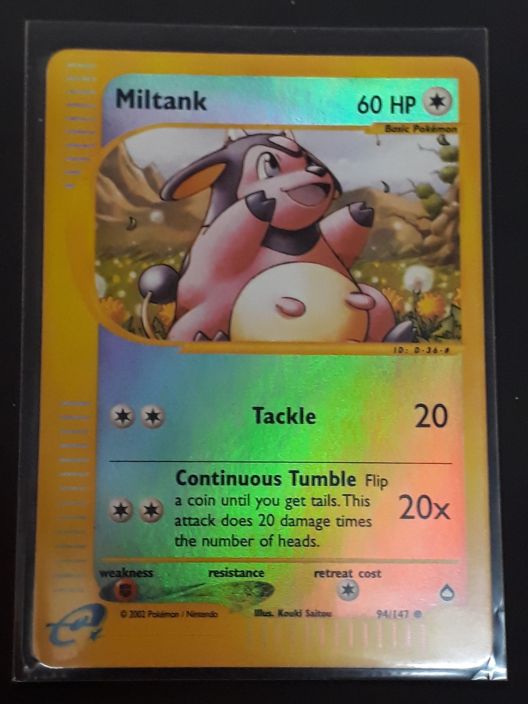 Miltank Aquapolis 94/147 Kunto: Near Mint