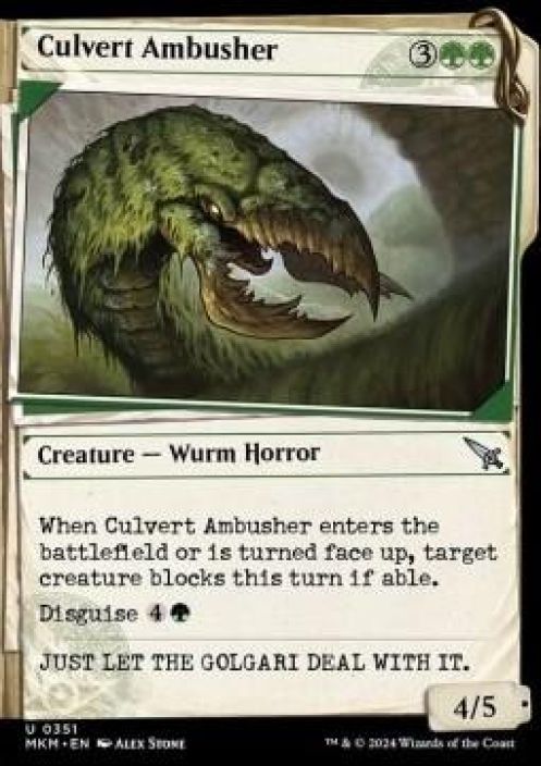 Culvert Ambusher Kunto: Near Mint