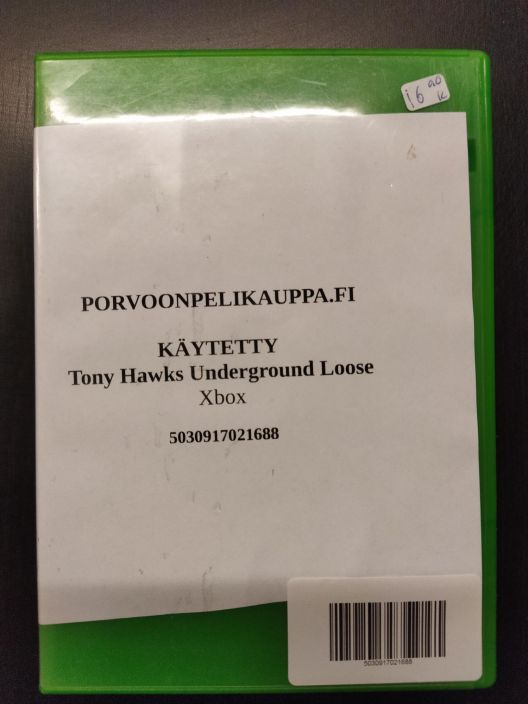 Tony Hawks Underground loose kaytetty Xbox Kaytetty. vain cd