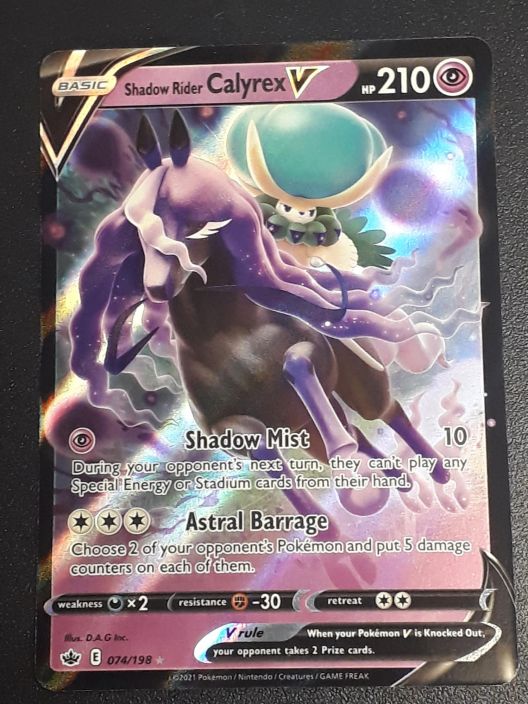 Shadow Rider Calyrex V 074/198 Kunto: NM