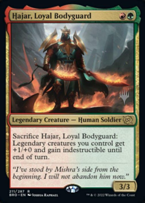 Hajar, Loyal Bodyguard Foil Kunto: Near Mint