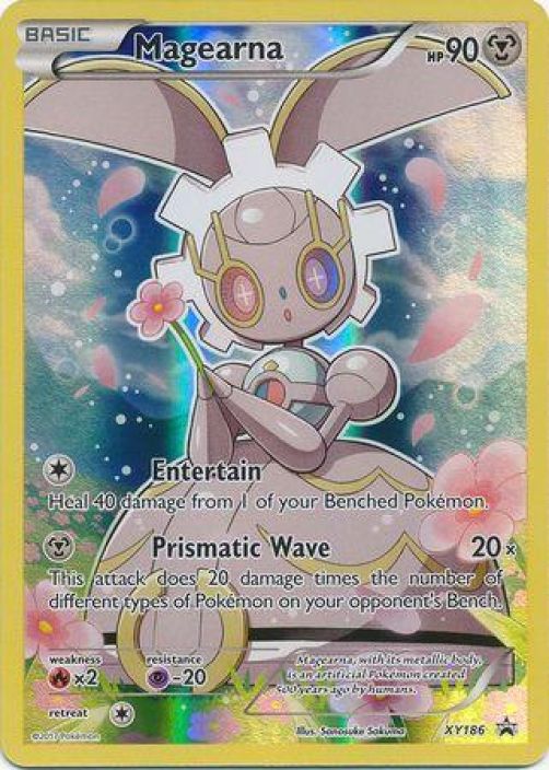 Magearna XY186 Promo Full Art Illustration Kunto: Damaged (Haalea painauma alhaalla edessa, pieni painauma