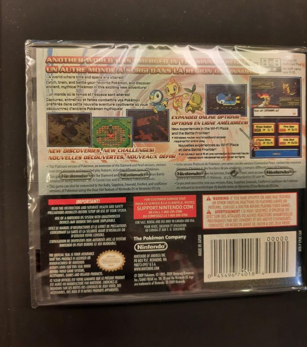 Pokemon PLATINUM DS - muoveissa mint SUPER Harvinainen USA tuote