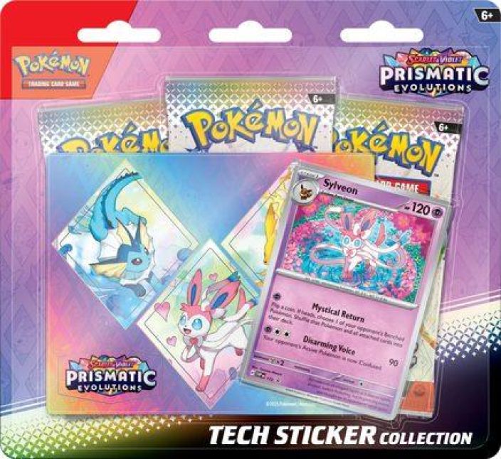 Pokemon Prismatic Evolutions Tech Sticker Collection Julkaisu 17.1 ​​​​​​​