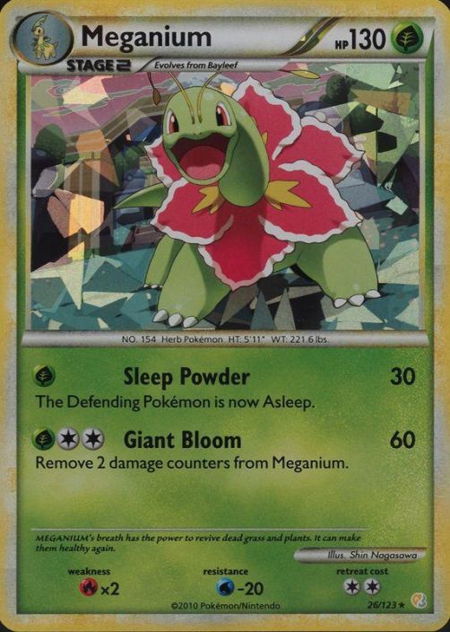 meganium 26/123 reverse holo Kunto: EX