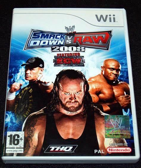 WWE SmackDown vs. Raw 2008 kaytetty Wii PAL, Manuaali loytyy