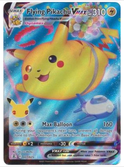 Flying Pikachu VMAX 007/025 Kunto: Near Mint